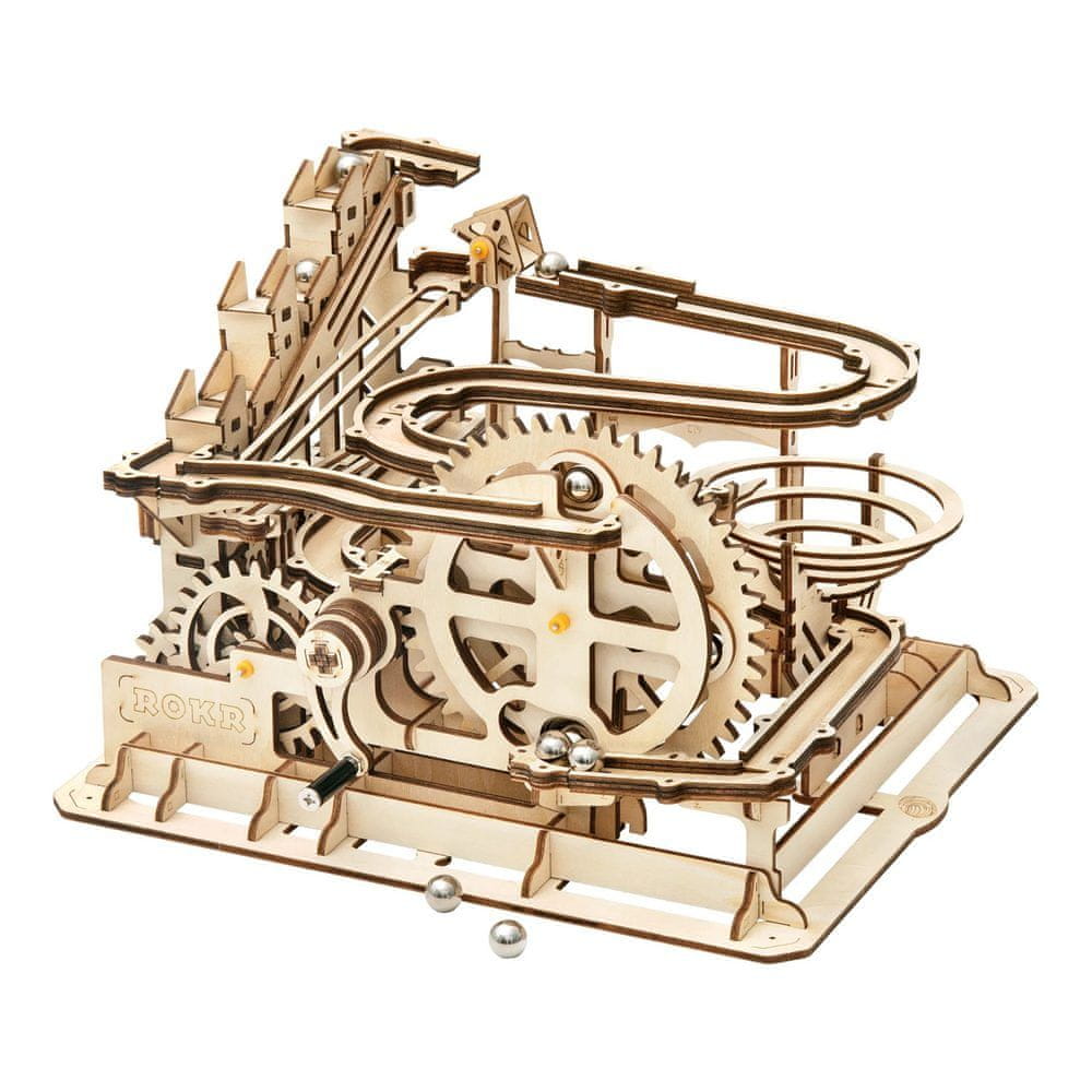 Robotime Robotime 3D drevené mechanické puzzle Kuličková dráha Marble Parkour 254 ks