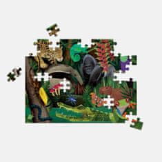 Mudpuppy Oboustranné puzzle Deštný prales nad a na zemi 100 dílků