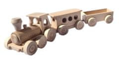 Ceeda Cavity přírodní dřevěný vláček - Osobní vlak
