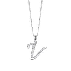 Preciosa Strieborný náhrdelník písmeno "V" 5380 00V (retiazka, prívesok)