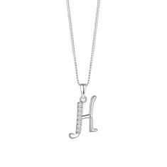 Preciosa Strieborný náhrdelník písmeno "H" 5380 00H (retiazka, prívesok)