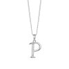 Strieborný náhrdelník písmeno "P" 5380 00P (retiazka, prívesok)