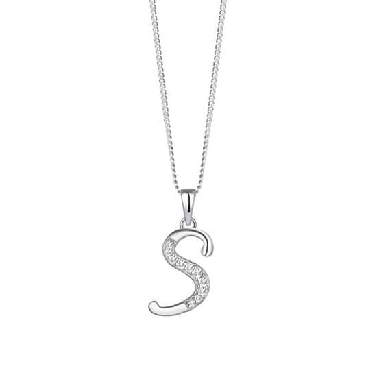 Preciosa Strieborný náhrdelník písmeno "S" 5380 00S (retiazka, prívesok)