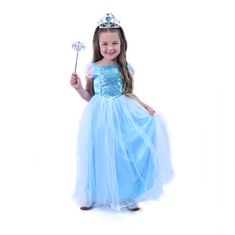 Rappa Detský kostým princezná Modrenka (M)
