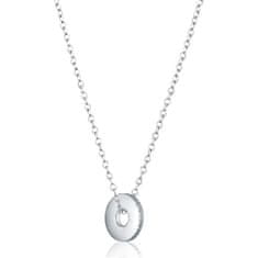 JVD Strieborný náhrdelník so zirkónmi Kruh SVLN0709S75BI45
