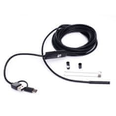 Kraft&Dele Inšpekčná kamera endoskopická USB 2.0, micro USB, USB-C KD10412