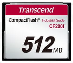 Transcend 512MB INDUSTRIAL TEMP CF200 CF CF, pamäťová karta (SLC)