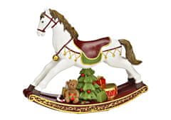 Dům Vánoc Vianočná dekorácia Hojdací kôň 25 cm