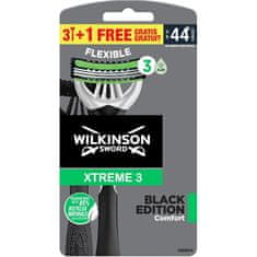 Wilkinson Sword Jednorazový holiaci strojček pre mužov Xtreme 3 Black Edition Comfort 3+1 ks