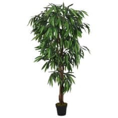 Vidaxl Umelý mangový strom 1050 listov 200 cm zelený