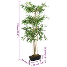 Petromila vidaXL Umelý bambusový strom 988 listov 150 cm zelený