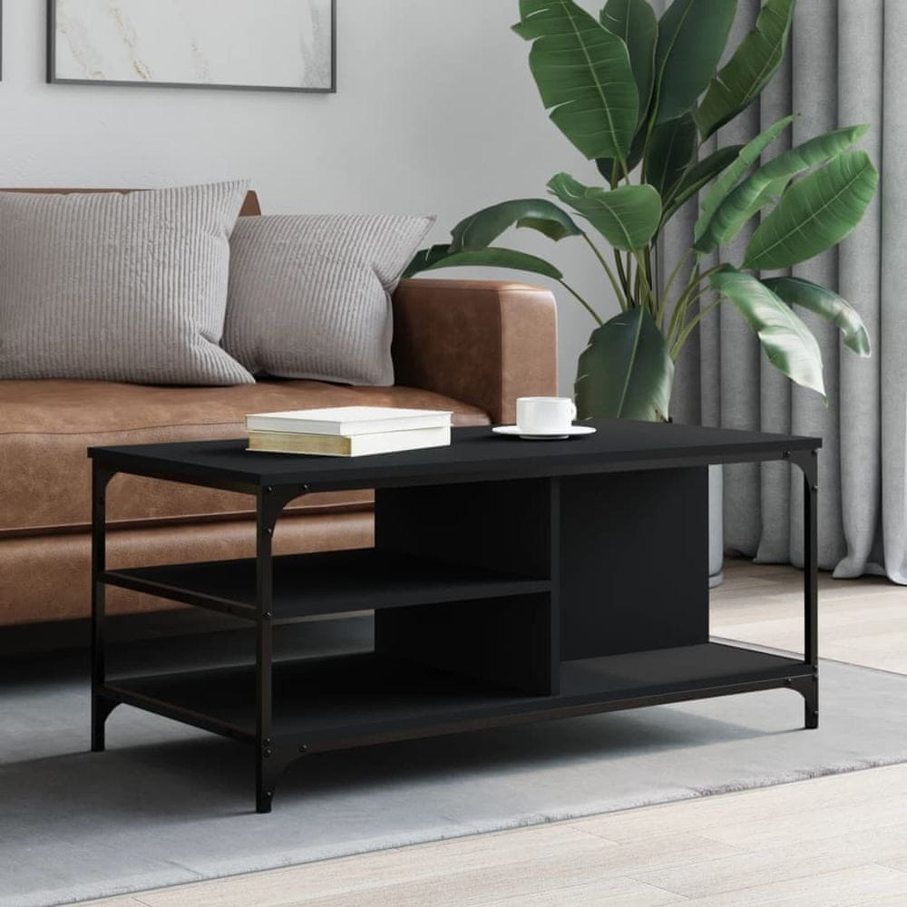 Petromila vidaXL Konferenčný stolík čierny 100x50x45 cm spracované drevo