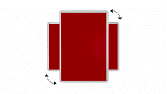 Allboards , textilní nástěnka 180x120 cm (červená),TF1812CE