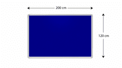 Allboards , Textilní nástenka 200x120 cm (modrá), TF2012N