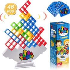 Sofistar Tímová hra s vežou pre deti a dospelých, 48 blokov