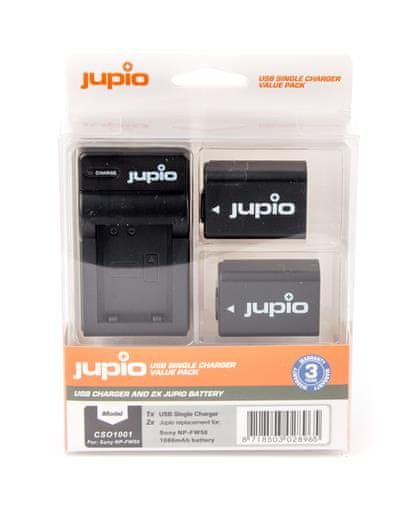 Jupio Set 2x NP-FW50 - 1080 mAh + USB nabíjačka