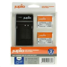 Jupio Set 2x batéria Li90B/92B 1270mAh a nabíjačka pre Olympus