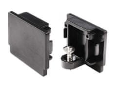 Light Impressions Deko-Light 1-fázový koľajnicový systém, D One koncovka, čierna RAL 9011 15 mm 720031