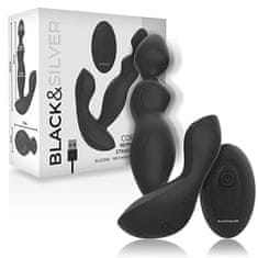 BLACK&SILVER Black and Silver Cora (Black), análny konektor s vibráciami a ovládačom