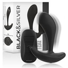 BLACK&SILVER Black and Silver Dwayne (Black), análny konektor s vibráciami a ovládačom