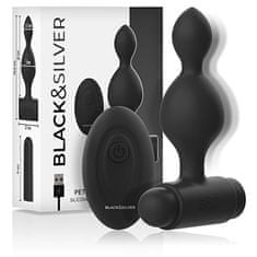 BLACK&SILVER Black and Silver Tucker (Black), vibračné análne guličky s diaľkovým ovládaním