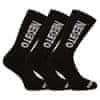 3PACK ponožky vysoké čierne (3NDTP001-brand) - veľkosť M