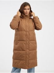 ONLY Hnedý dámsky prešívaný zimný kabát ONLY Irene XL