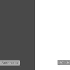 VerDesign Dizajnová nástenná rohová polica LIX, biela / antracit