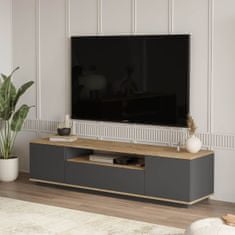 VerDesign TV skrinka FREY 7, farba šedá + borovica