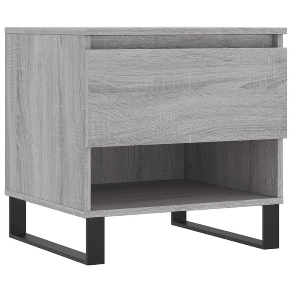 Vidaxl Konferenčný stolík sivý sonoma 50x46x50 cm kompozitné drevo