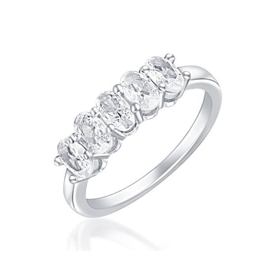JVD Elegantný strieborný prsteň so zirkónmi SVLR0705XH2BI