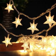 HOME & MARKER® Vianočné vonkajšie svetelné reťaze s hviezdami (6 m) | STARYGLOW