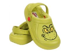 sarcia.eu Grinch Zelené detské papuče s kožušinovým podšívkou 22 EU