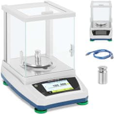 shumee Laboratórna analytická váha so skleneným krytom a dotykovým LCD panelom 200 g / 0,001 g