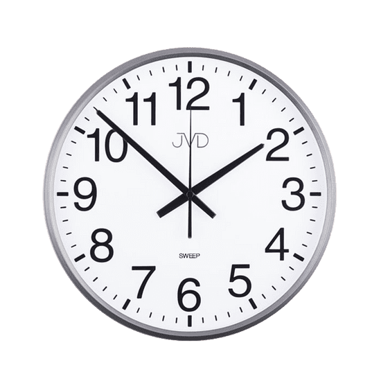 JVD Nástenné hodiny HP684.2 šedé, sweep, 31cm