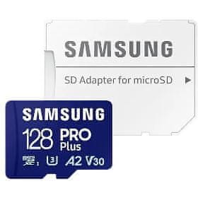 SAMSUNG MicroSDHC 128GB PRO Plus+ SD adp