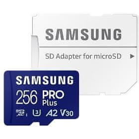 SAMSUNG MicroSDXC 256GB PRO Plus+ SD adp
