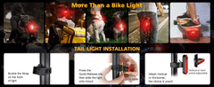 Sada LED svetiel na bicykel (predné, zadné) 