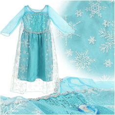 MG Frozen Elsa šaty 120cm, modré