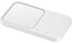 SAMSUNG bezdrôtová nabíjačka duálna 15W, bez kábla EP-P5400BWEGEU biela