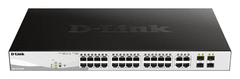 D-Link DGS-1210-28P L2/L3 Smart+ PoE switch, 24x PoE 10/100/1000 Base-T, 4x 1000Base-T/SFP, 193W