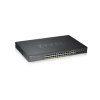 GS1920-24HPv2, 28 Port Smart Managed PoE Switch 24x Gigabit Copper PoE a 4x Gigabit dual pers., hybird mode, sta