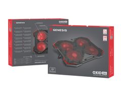 Genesis Chladiaca podložka pre NB OXID 260, LED, 15,6-17,3" 4xvetrák, 2xUSB