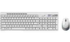 Genius SlimStar 8230 Set klávesnice a myši, bezdrôtový, CZ+SK layout, Bluetooth, 2,4GHz, USB, biela