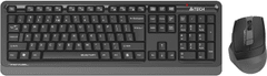 A4Tech FGS1035Q, bezdrôtový kancelársky set klávesnice s myši, USB 2,4 Ghz, šedá