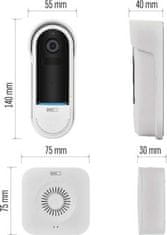 EMOS GoSmart Domovní bezdrátový bateriový videozvonek IP-15S s Wi-Fi