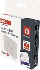 EMOS GoSmart Přenosný ovladač scén IP-2004ZW, ZigBee 3.0, 4-tlačítkový