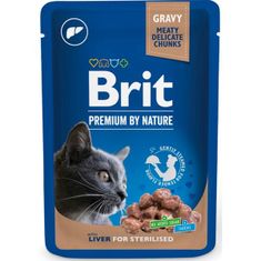 Brit premium Cat vreciek. Liver for Sterilized 100 g