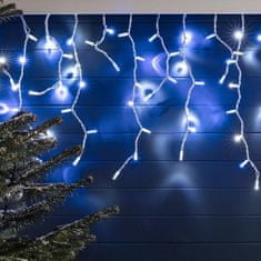 S.O.S. dekorace LED interiérové svetelné kvaple - 2,5x0,45m, studená biela, 90 diód