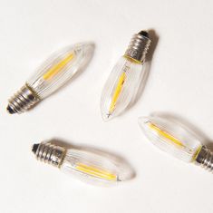 Exihand Blister 4 číre žiarovky LED FILAMENT pre svietnik 34V / 0,25W
